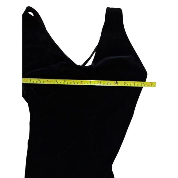 Frederick's of Hollywood Black Sleeveless Velvet Midi Dress Size M - Picture 4 of 6